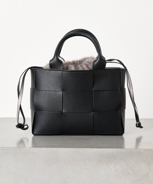 Jena espace merveilleux（ジェナ　エスパスメルヴェイユ）の「マルチWAYファーバッグ（トートバッグ・レディース・ブラック/モカ・FREE）」の8枚目の写真