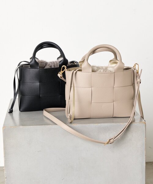 Jena espace merveilleux（ジェナ　エスパスメルヴェイユ）の「マルチWAYファーバッグ（トートバッグ・レディース・ブラック/モカ・FREE）」の19枚目の写真