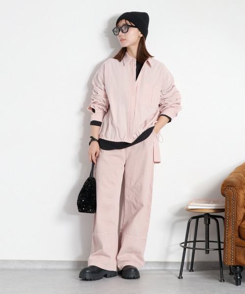 cepo(セポ)の「リメイクライク ワークデニムペインターパンツ(デニムパンツ・レディース・ブラウン/ブルー系3/チャコール/オフホワイト/ピンク・M/L/S)」の1枚目の写真