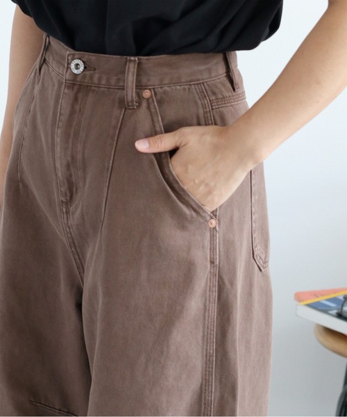 cepo（セポ）の「リメイクライク ワークデニムペインターパンツ（デニムパンツ・レディース・ブラウン/ブルー系3/チャコール・M/L/S）」の15枚目の写真