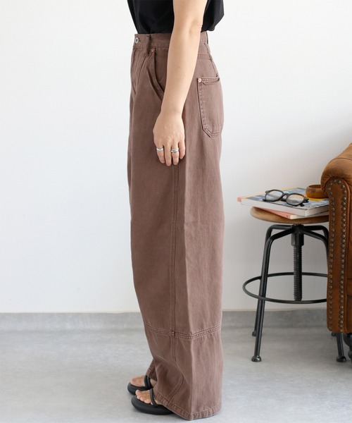 cepo（セポ）の「リメイクライク ワークデニムペインターパンツ（デニムパンツ・レディース・ブラウン/ブルー系3/チャコール・M/L/S）」の12枚目の写真