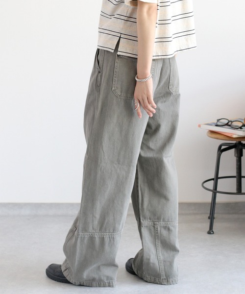 cepo（セポ）の「リメイクライク ワークデニムペインターパンツ（デニムパンツ・レディース・ブラウン/ブルー系3/チャコール・M/L/S）」の6枚目の写真