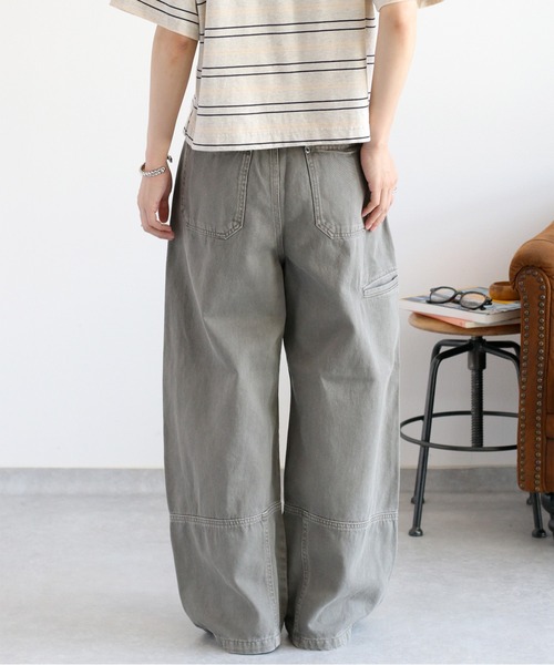 cepo（セポ）の「リメイクライク ワークデニムペインターパンツ（デニムパンツ・レディース・ブラウン/ブルー系3/チャコール・M/L/S）」の7枚目の写真