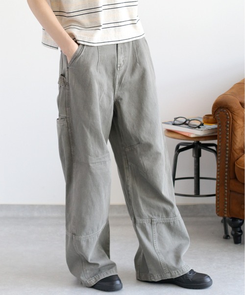 cepo（セポ）の「リメイクライク ワークデニムペインターパンツ（デニムパンツ・レディース・ブラウン/ブルー系3/チャコール・M/L/S）」の8枚目の写真