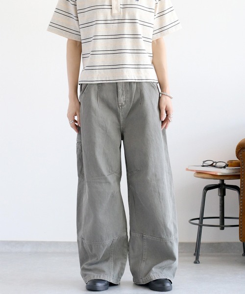 cepo（セポ）の「リメイクライク ワークデニムペインターパンツ（デニムパンツ・レディース・ブラウン/ブルー系3/チャコール・M/L/S）」の9枚目の写真