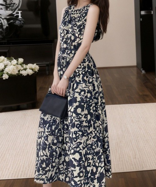 花柄★スリット★ギャザー★ワンピース★ DIANE VON FURSTENBERG ダイアンフォンファステンバーグ DIANE von FURSTENBERG