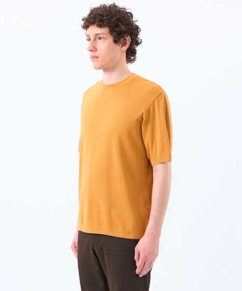 MACKINTOSH PHILOSOPHY（ﾏｯｷﾝﾄｯｼｭ ﾌｨﾛｿﾌｨｰ）の「30/1ミニカノコ クルーネック半袖ニットTシャツ（ニット/セーター・メンズ・ダークネイビー/ブルー系その他3/ベージュ系その他/オレンジ系その他2・40/38/42）」の11枚目の写真