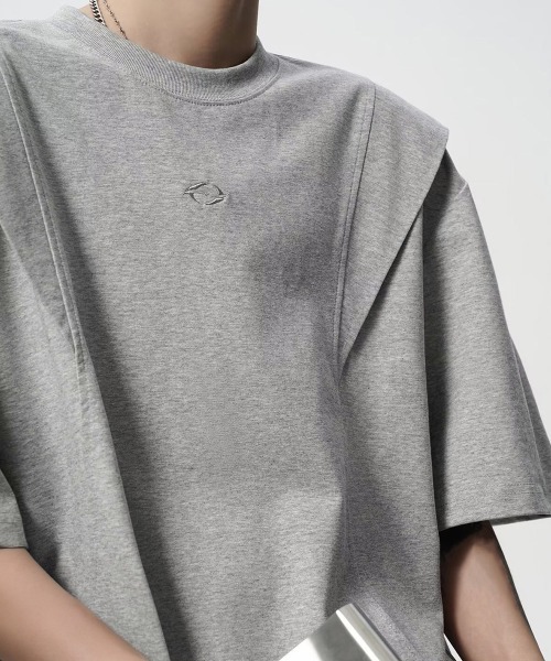 AsaAura(アサオーラ)の「半袖 ワンポイントtシャツ メンズ 夏服(Tシャツ/カットソー・メンズ・ブラック/グレー・FREE)」の2枚目の写真