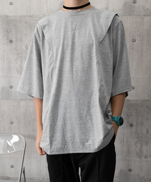 AsaAura(アサオーラ)の「半袖 ワンポイントtシャツ メンズ 夏服(Tシャツ/カットソー・メンズ・ブラック/グレー・FREE)」の13枚目の写真