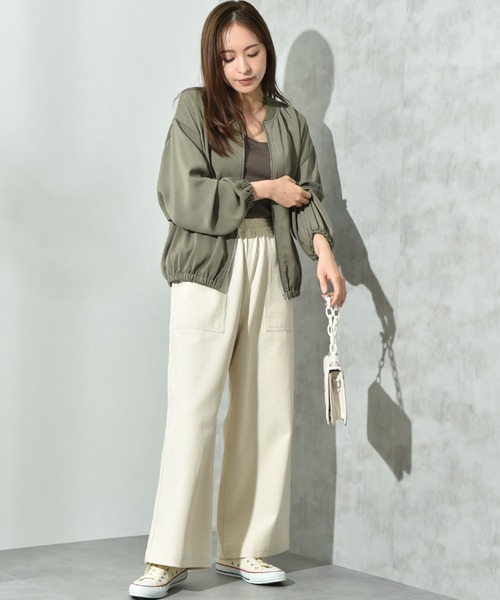 【新品タグ付き】ブルゾン　blancvert studio 撥水加工・透湿素材】シャンブレータフタブルゾン