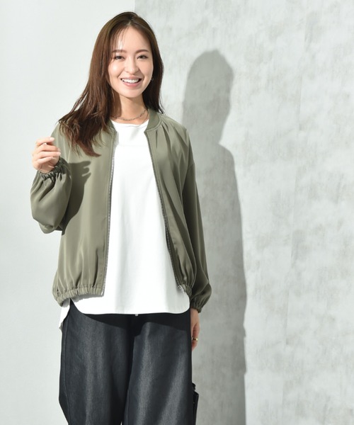 INTERPLANET(インタープラネット)の「【撥水・UV加工】ダブルクロスZIPブルゾン(ブルゾン・レディース・ライトグレー/カーキ/ブラック・FREE/LARGE)」の19枚目の写真