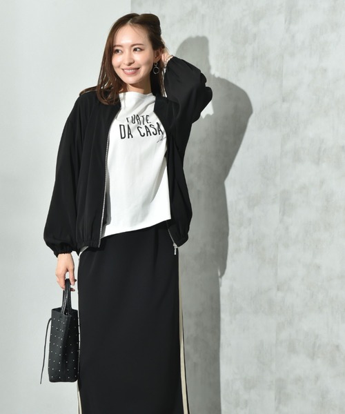 INTERPLANET(インタープラネット)の「【撥水・UV加工】ダブルクロスZIPブルゾン(ブルゾン・レディース・ライトグレー/カーキ/ブラック・FREE/LARGE)」の6枚目の写真