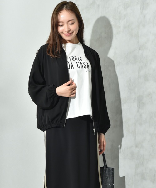 INTERPLANET(インタープラネット)の「【撥水・UV加工】ダブルクロスZIPブルゾン(ブルゾン・レディース・ライトグレー/カーキ/ブラック・FREE/LARGE)」の8枚目の写真