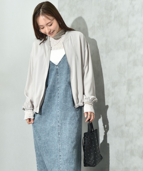 INTERPLANET(インタープラネット)の「【撥水・UV加工】ダブルクロスZIPブルゾン(ブルゾン・レディース・ライトグレー/カーキ/ブラック・FREE/LARGE)」の10枚目の写真