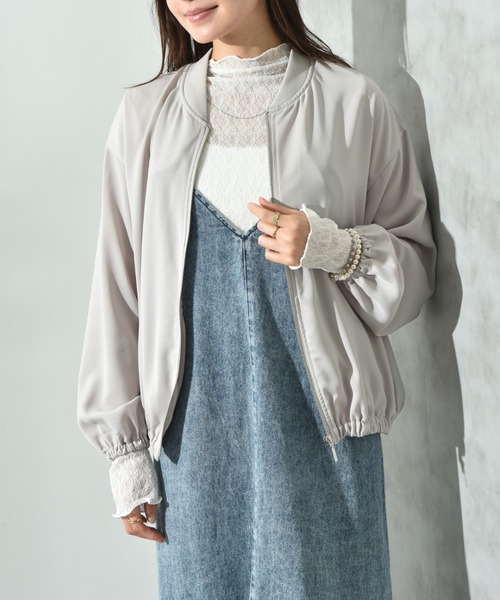 INTERPLANET(インタープラネット)の「【撥水・UV加工】ダブルクロスZIPブルゾン(ブルゾン・レディース・ライトグレー/カーキ/ブラック・FREE/LARGE)」の11枚目の写真