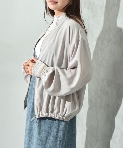 INTERPLANET(インタープラネット)の「【撥水・UV加工】ダブルクロスZIPブルゾン(ブルゾン・レディース・ライトグレー/カーキ/ブラック・FREE/LARGE)」の12枚目の写真