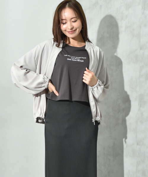 INTERPLANET(インタープラネット)の「【撥水・UV加工】ダブルクロスZIPブルゾン(ブルゾン・レディース・ライトグレー/カーキ/ブラック・FREE/LARGE)」の15枚目の写真