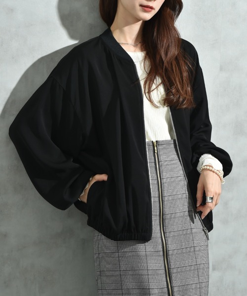 セール】【撥水・UV加工】ダブルクロスZIPブルゾン（ブルゾン