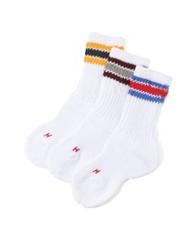 LEPSIM | 【KIDS】【Healthknit／ヘルスニット】ラインソックス3P　128523(ソックス/靴下)