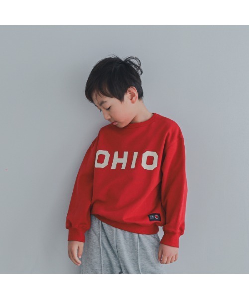 ZERO standerd（ゼロスタンダード）の「ゼロスタンダード OHIO　トレーナー（スウェット・キッズ・ベージュ/ネイビー/レッド・100cm/110cm/120cm/130cm/140cm/150cm/160cm）」の2枚目の写真