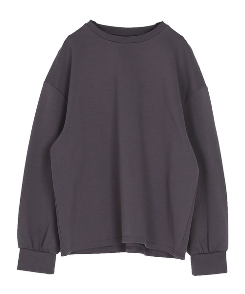 UR'S（ユアーズ）の「ベーシックロングTシャツ（Tシャツ/カットソー・レディース・ブラック/グレー/ホワイト/ダークネイビー・S/M/L）」の12枚目の写真