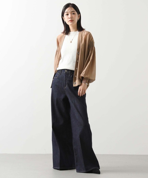 Gready Brilliant（グレディブリリアン）の「シアーシャーリングＶネックカーディガン（カーディガン/ボレロ・レディース・キャメル/ブラック・FREE）」の11枚目の写真