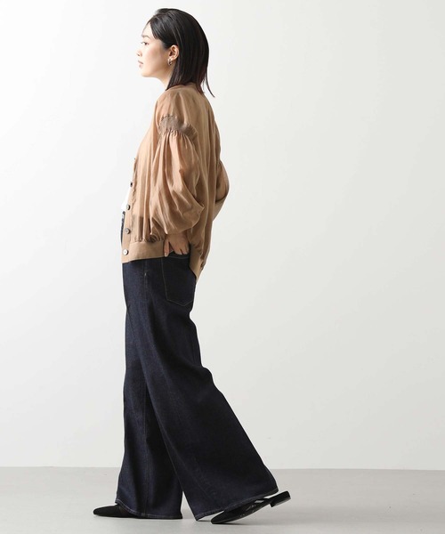 Gready Brilliant（グレディブリリアン）の「シアーシャーリングＶネックカーディガン（カーディガン/ボレロ・レディース・キャメル/ブラック・FREE）」の12枚目の写真