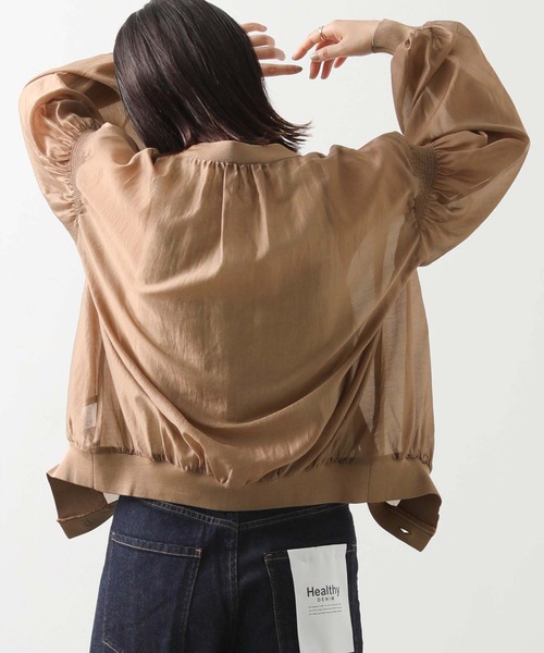 Gready Brilliant（グレディブリリアン）の「シアーシャーリングＶネックカーディガン（カーディガン/ボレロ・レディース・キャメル/ブラック・FREE）」の17枚目の写真