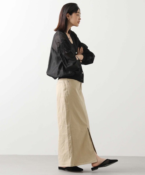 Gready Brilliant（グレディブリリアン）の「シアーシャーリングＶネックカーディガン（カーディガン/ボレロ・レディース・キャメル/ブラック・FREE）」の4枚目の写真