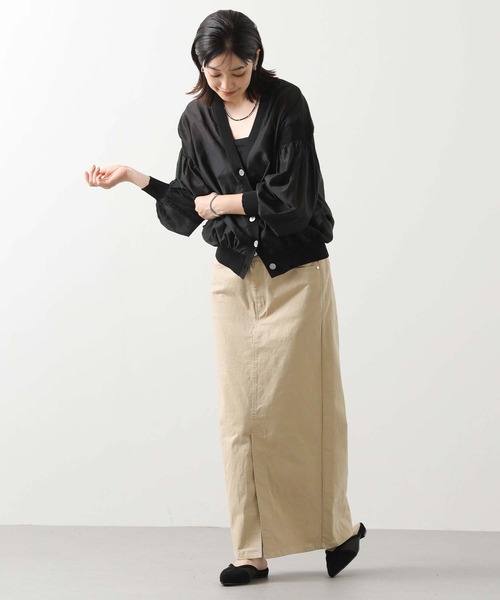 Gready Brilliant（グレディブリリアン）の「シアーシャーリングＶネックカーディガン（カーディガン/ボレロ・レディース・キャメル/ブラック・FREE）」の6枚目の写真