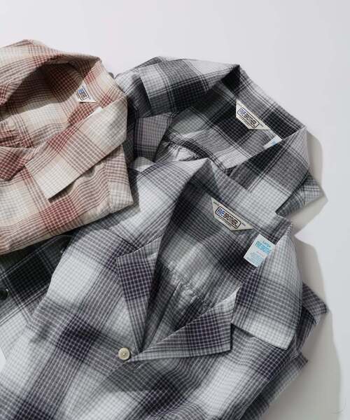 FIVE BROTHER（ファイブブラザー）の「FIVE BROTHER /ファイブブラザー 別注 オンブレチェック シャツ（シャツ/ブラウス・メンズ・ブラック/ブラウン/ネイビー・MEDIUM/LARGE）」の21枚目の写真