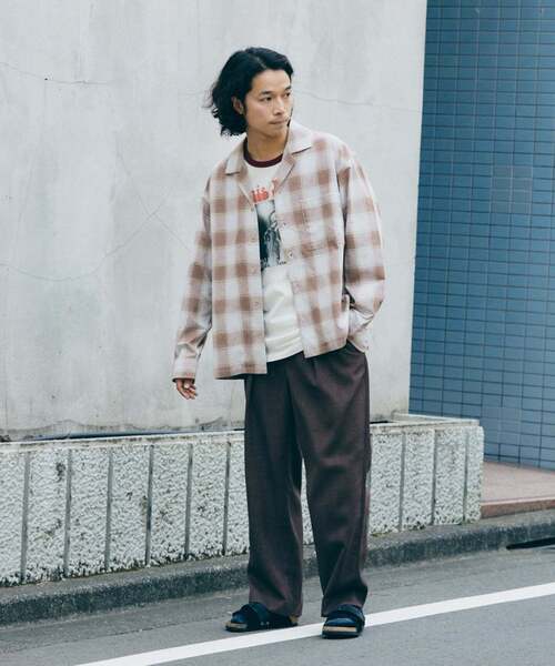 FIVE BROTHER（ファイブブラザー）の「FIVE BROTHER /ファイブブラザー 別注 オンブレチェック シャツ（シャツ/ブラウス・メンズ・ブラック/ブラウン/ネイビー・MEDIUM/LARGE）」の5枚目の写真