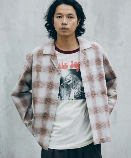 FIVE BROTHER（ファイブブラザー）の「FIVE BROTHER /ファイブブラザー 別注 オンブレチェック シャツ（シャツ/ブラウス・メンズ・ブラック/ブラウン/ネイビー・MEDIUM/LARGE）」の6枚目の写真