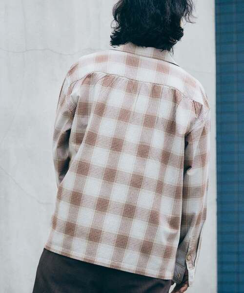 FIVE BROTHER（ファイブブラザー）の「FIVE BROTHER /ファイブブラザー 別注 オンブレチェック シャツ（シャツ/ブラウス・メンズ・ブラック/ブラウン/ネイビー・MEDIUM/LARGE）」の8枚目の写真