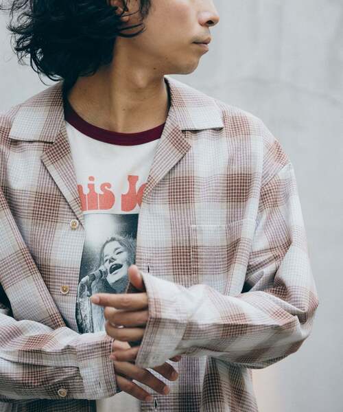 FIVE BROTHER（ファイブブラザー）の「FIVE BROTHER /ファイブブラザー 別注 オンブレチェック シャツ（シャツ/ブラウス・メンズ・ブラック/ブラウン/ネイビー・MEDIUM/LARGE）」の9枚目の写真