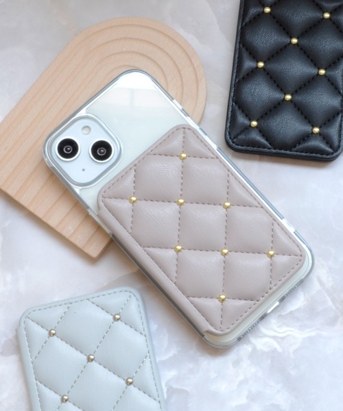 CECIL McBEE（セシルマクビー）の「セシルマクビー マグセーフ対応 カードケース [キルティング]（スマホグッズ・レディース・ベージュ/モカ/ブラック/スモークピンク/グレー・ONE SIZE）」の3枚目の写真