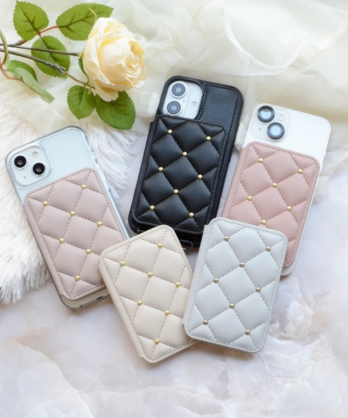 CECIL McBEE（セシルマクビー）の「セシルマクビー マグセーフ対応 カードケース [キルティング]（スマホグッズ・レディース・ベージュ/モカ/ブラック/スモークピンク/グレー・ONE SIZE）」の18枚目の写真