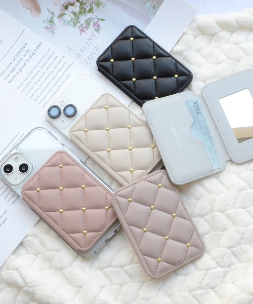 CECIL McBEE（セシルマクビー）の「セシルマクビー マグセーフ対応 カードケース [キルティング]（スマホグッズ・レディース・ベージュ/モカ/ブラック/スモークピンク/グレー・ONE SIZE）」の19枚目の写真