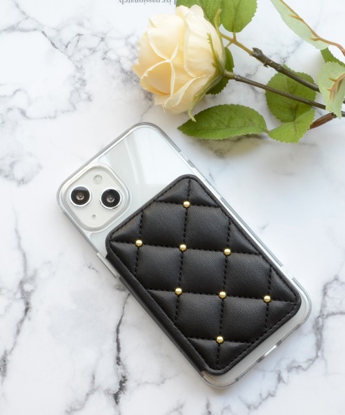 CECIL McBEE（セシルマクビー）の「セシルマクビー マグセーフ対応 カードケース [キルティング]（スマホグッズ・レディース・ベージュ/モカ/ブラック/スモークピンク/グレー・ONE SIZE）」の11枚目の写真