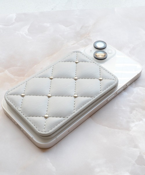 CECIL McBEE（セシルマクビー）の「セシルマクビー マグセーフ対応 カードケース [キルティング]（スマホグッズ・レディース・ベージュ/モカ/ブラック/スモークピンク/グレー・ONE SIZE）」の12枚目の写真