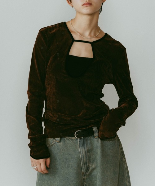 Knuth Marf】sheer velour top（Tシャツ/カットソー）｜Knuth Marf