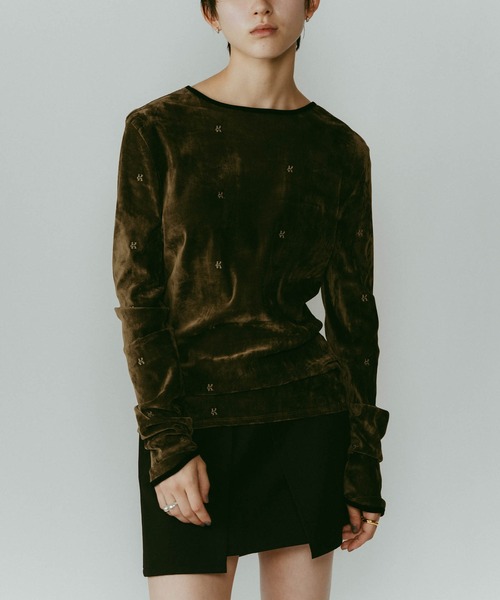 トップス knuth marf sheer velour top Knuth Marf】sheer velour top（Tシャツ/カットソー）｜Knuth Marf