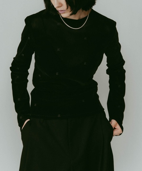 Knuth Marf】sheer velour top（Tシャツ/カットソー）｜Knuth Marf