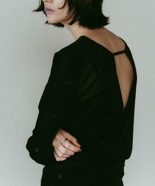 Knuth Marf】sheer velour top（Tシャツ/カットソー）｜Knuth Marf