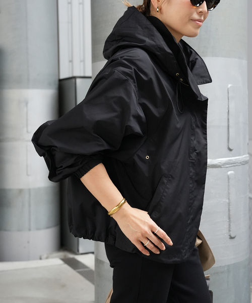 Deuxieme Classe（ドゥーズィエムクラス）の「WASHED STAND ZIP ブルゾン（その他アウター・レディース・カーキ/ブラック・FREE）」の10枚目の写真