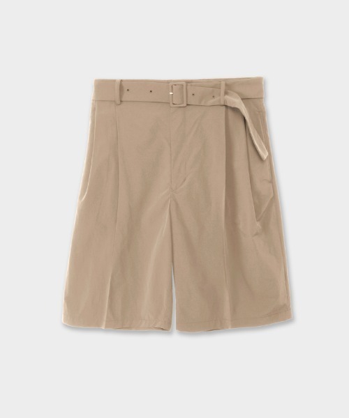 CINOH(チノ)の「ナイロンツータックハーフパンツ(その他パンツ・メンズ・ベージュ/ブラック/レッド・38/44/46)」の1枚目の写真