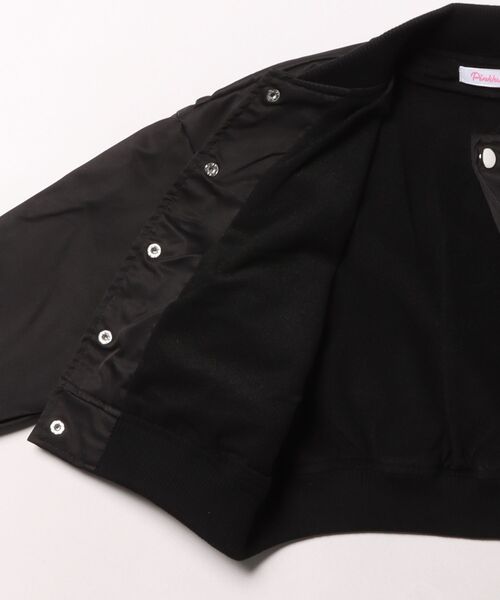 PINKHUNT（ピンクハント）の「PINKHUNT ピンクハント ショート丈スタジャン 0872K（ダウンジャケット/コート・キッズ・ホワイト/ブラック・120cm/130cm/140cm/150cm/160cm）」の4枚目の写真