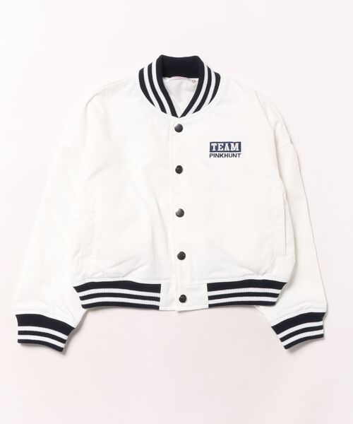 PINKHUNT（ピンクハント）の「PINKHUNT ピンクハント ショート丈スタジャン 0872K（ダウンジャケット/コート・キッズ・ホワイト/ブラック・120cm/130cm/140cm/150cm/160cm）」の7枚目の写真