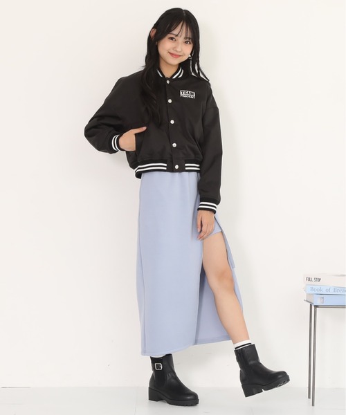 PINKHUNT（ピンクハント）の「PINKHUNT ピンクハント ショート丈スタジャン 0872K（ダウンジャケット/コート・キッズ・ホワイト/ブラック・120cm/130cm/140cm/150cm/160cm）」の13枚目の写真