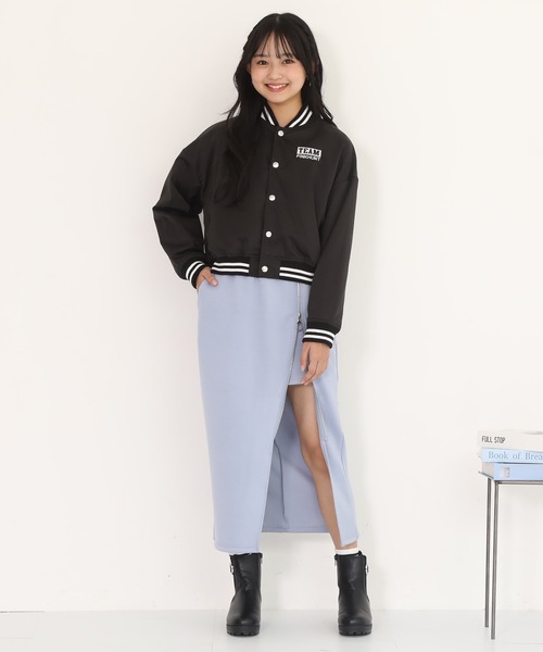 PINKHUNT（ピンクハント）の「PINKHUNT ピンクハント ショート丈スタジャン 0872K（ダウンジャケット/コート・キッズ・ホワイト/ブラック・120cm/130cm/140cm/150cm/160cm）」の15枚目の写真